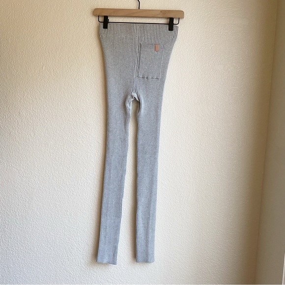 Lunya Cozy Cotton Silk Ribbed Leggings Mellow Grey Heather - Picture 4 of 10
